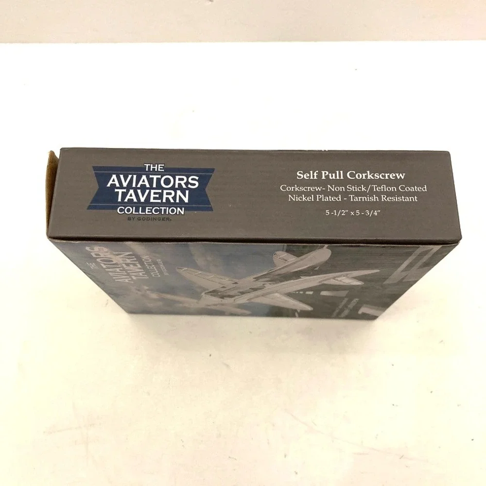 NEW The Aviators Tavern Collection Airplane Corkscrew Nickel Plated‎ Godinger